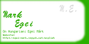 mark egei business card